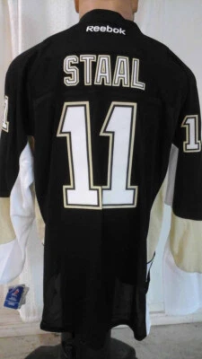 REEBOK NHL PREMIER PITTSBURGH PENGUINS JORDAN STAAL CAMISETA NEGRA PARA HOMBRE M Foto 1 de 2