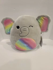 NEW 8” Winking Mila the Elephant Rainbow Belly Kellytoy Squishmallow 🐘🐘🐘 - Picture 1 of 3