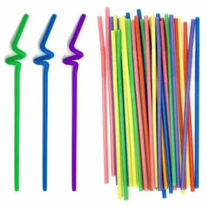 600 PCS Flexible Plastic Straws Colorful Disposable Bendy Party Straws 13" Long - Picture 1 of 1
