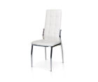 Chair Eco-Leather White Hall Living Room Office Cooking Modern Design 4 Pieces
