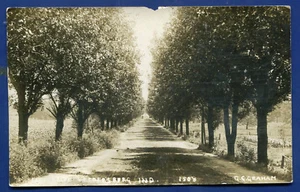 Veedersburg Indiana East Drive Road Echtfoto Postkarte RPPC - Bild 1 von 2