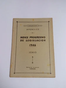 Aranzadi Appendix To The Progressive Index Of Legislation 1946 - June - Picture 1 of 1