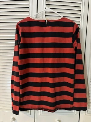 Men's Visvim 2014 border crew stripe shirt size 2 RED 2014AW - Image 1 of 3