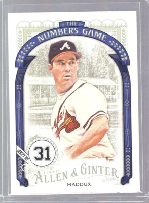 2016 Topps Allen & Ginter The Numbers Game Greg Maddux #NG-80 - Image 1 of 2