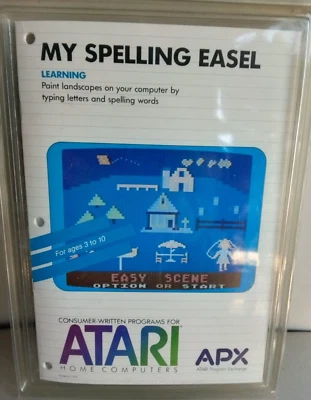 My Spelling Easel; Atari 400/800/XL/XE; Disk w/manual APX-20200; Plastic cover - Image 1 of 2
