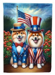 All American Finnish Spitz Flag Canvas House Size DAC4236CHF - Picture 1 of 4