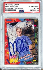 1992 Saved By The Bell MARK PAUL GOSSELAAR "Zach" Signed Card #36 PSA/DNA Slab
