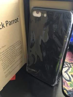 Чехол для iPhone 7 Plus, черный попугай ультратонкий и тонкий жесткий чехол нескользящий черный!!! - Изображение 1 из 4