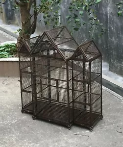 large FRENCH antique BIRD CAGE WROUGHT IRON new beautiful design - Picture 1 of 10