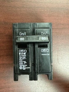 EATON Cutler Hammer BR280 Interruttore circuito plug-in 2 poli 80 amp 120/240 volt NUOVO - Foto 1 di 6