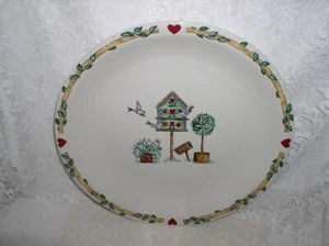 Thomson Pottery Birdhouse Neu Hack 12 Zoll runde Servierplatte - Bild 1 von 3