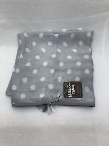 Manta para bebé Matilda Jane unisex #29501A talla sistema operativo gris con puntos blancos NUEVA - Imagen 1 de 4