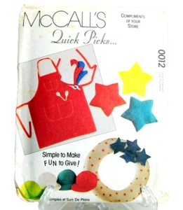 McCall's Crafts Sewing Patterns #0012 Simple Quick Picks 10 Gifts To Give Uncut - Picture 1 of 2