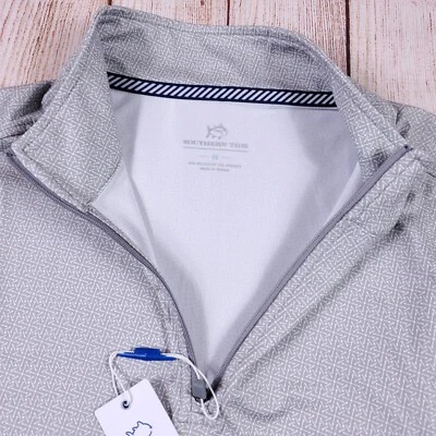Pullover Southern Tide L/S Acero Gris Pine Ridge Cruiser 1/4 Cremallera Para Hombre Talla M Foto 1 de 4