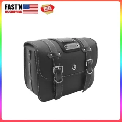 Black PU Leather Side Saddlebag Tool Bag For Honda VTX 1800 N VTX1800C VTX1300C - Image 1 of 4