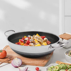 Stainless Steel Pan With Cooking Lid Non Stick Frying Pan Stainless Steel - Picture 1 of 19