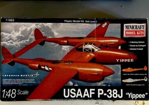 Minicraft 1/48 P-38J 11683 USAAF Lightning Yippee Plus Extra Detail Sets - Picture 1 of 6