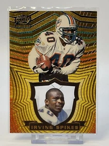 1997 Pacific Invincible Prism Card #81 Irving Spikes Miami Dolphins Gold Foil - Picture 1 of 2