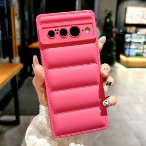 Funda para Google Pixel 8 7 6 Pro 7A a prueba de golpes acolchada chaqueta suave TPU cubierta - Imagen 1 de 14