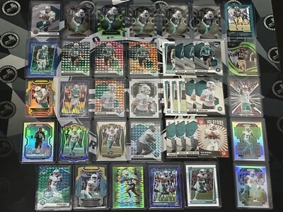 2021 Miami Dolphins Veteran Rookie Card Lot Of 41 Prizm Auto Optic Select Mosaic - Image 1 of 4
