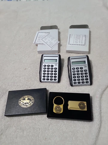 Pebble Beach VIntage PRO AM Money Clip / Keychain & 2 Pro Am Calculators Cover