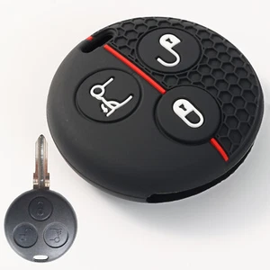 Remote Silicone Key Holder Cover Case For Benz Smart K City Coupe Forfour Fortwo - Picture 1 of 7