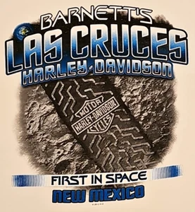 2012 Barnett's Las Cruces New Mexico First In Space Harley Davidson 2XL T-Shirt - Picture 1 of 14