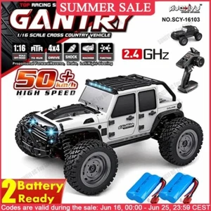 50 oder 80KM/H RC Autos 1/16 Off Drift Road 4WD mit LED 2.4G Wasserdicht Fernbedienung Con - Bild 1 von 28