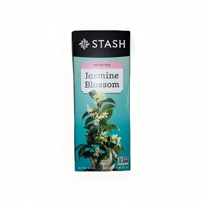 STASH TÉ VERDE FLOR DE JAZMÍN 30 bolsas de cazo gratis sin OGM 2 oz 57 gr Foto 1 de 3