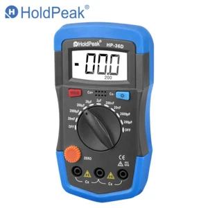 Digital Multimeter Capacitor Tester Measure Tool Capacitance 200pF-20mF Meter - Imagen 1 de 8
