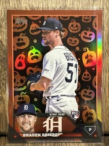 2023 Topps Update Braden Bristo #US282 Jack O'Lantern Foil Rare RC Tigers ⚡️