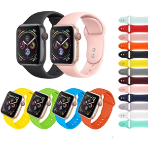 2x STRAP for Apple Watch series 7 5 6 4 SPORT SILICONE 45 44mm - Picture 1 of 14
