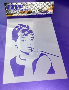 Audrey Hepburn mylar airbrush art craft stencil A4 - Picture 1 of 1