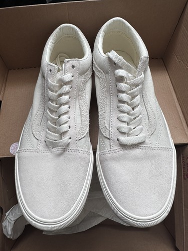⭐️ Scarpe da ginnastica bianche Vans unisex SCACCHIERA VECCHIA SKOOL rare in scatola UK 7