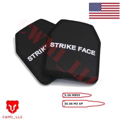 CWMI_LLC 2x - 12"x10" Ceramic - Stops Rifle Rounds - Bullet Proof Ballistic Hard Plates