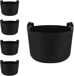 5-Pack 1-20 Gallon Plant Grow Bag Thickened Nonwoven Aeration Fabric Pots - Picture 1 of 30