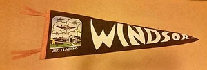 Vintage Aviation WINDSOR Air Training - Airport WW2 Pilot School Pennant Flag - Picture 1 of 3