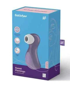 Satisfyer Sweet Flamingo Air Pulse Stimulator Rechargeable Massager Purple New - Picture 1 of 2