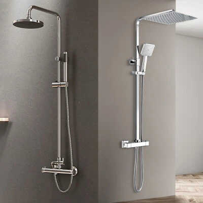Duschsystem mit Thermostat Duscharmatur Regendusche Duschset Duschsäule Meykoers - Bild 1 von 3