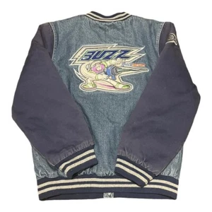Vintage Rare Buzz Lightyear Star Command Denim Jacket Disney Toy Story Sz XS/S - Picture 1 of 6