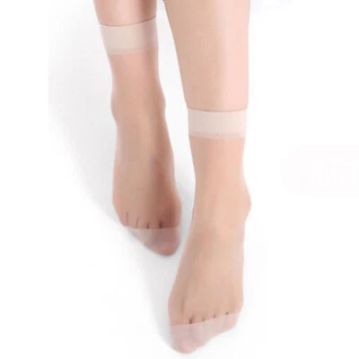 10 pares de calcetines tobilleros ultrafinos transparentes cortos de seda para mujer ⇗ Foto 1 de 4