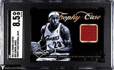 2011-12 Panini Limited Trophy Case Material #50 Lebron James Relic /49 SGC 8.5