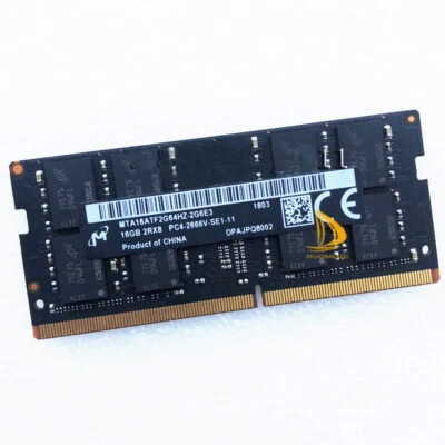 Micron 16GB 16 G 2RX8 DDR4-21300S PC4-2666V 1.2V 260PIN SODIMM Laptop Memory RAM - Image 1 of 3