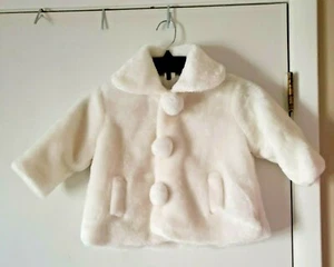 Cappotto con cappello bambina senza marchio pelliccia sintetica bianca taglia 3 tasche  - Foto 1 di 12