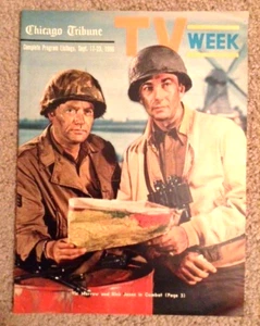 1966 COMBAT CHICAGO TV WEEK W/ VIC MORROW RICK JASON WITH ADDED MORROW INTERVIEW - Picture 1 of 6
