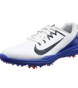 Men’s Nike Lunar Command 2 Golf Shoes Sz 10 White Navy Blue Red 849968 103 - Picture 1 of 8