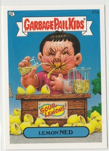 2007 Topps Garbage Pail Kids All-New Series 6 Lemon Ned 27a GPK die cut sticker
