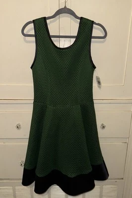 РОЗОВЫЙ TARTAN воздуха сетки Clara платье размер 12 - Изображение 1 из 4