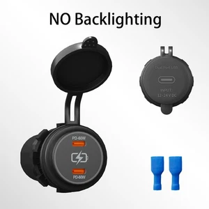 12V-24V Dual USB 60W Car Charger Socket PD Type C Ports Fast Charge For Boat RV - Photo 1 sur 6
