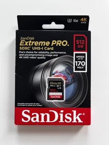SanDisk Extreme PRO 512GB SDXC UHS-I Memory Card Brand New - Picture 1 of 1